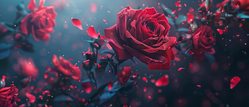 Pdn red roses, wallpapers and backgrounds. AI Generative AI generated