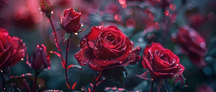 Pdn red roses, wallpapers and backgrounds. AI Generative AI generated
