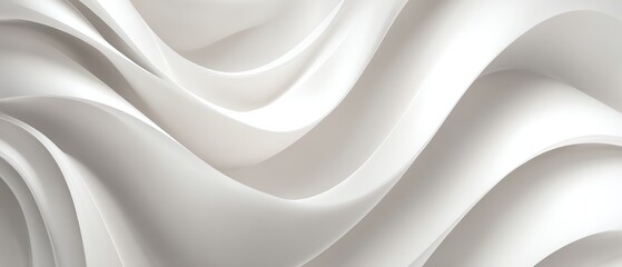 Obraz premium Soft white flowing curves forming an elegant abstract pattern Business background.