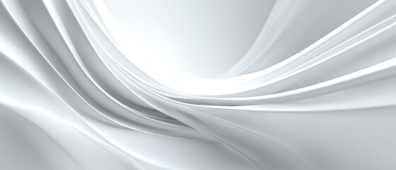 Soft white flowing curves forming an elegant abstract pattern Business background.