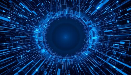 Blue Contemporary Tech Background – Futuristic 3D Render
