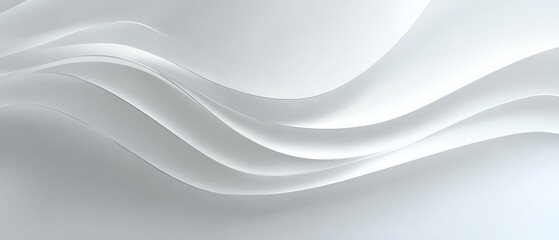 Obraz premium Subtle white abstract geometric waves Business background.