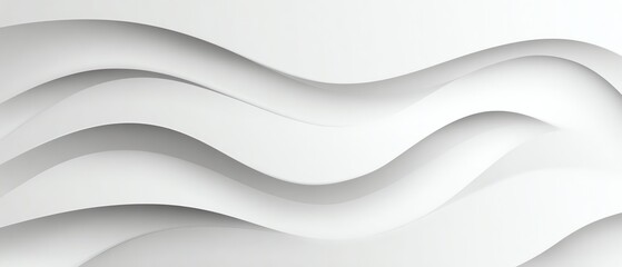 Subtle white abstract waves overlapping in layers Business background.