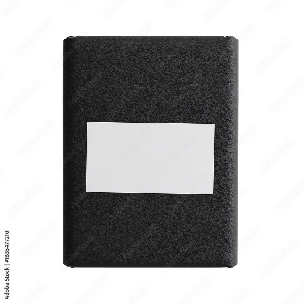 Poster sleek minimalist device with a crisp white label floating against an ethereal backdrop creating an