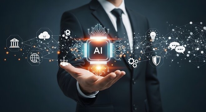 Artificial intelligence ai technology concept for business innovation and transformation success