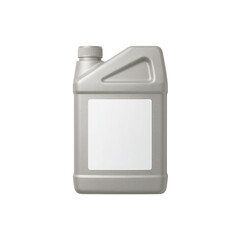 Grey motor oil container, engine lubricant packaging, isolated automotive fluid, transparent