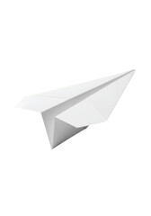 Illustration Of A White Paper Airplane Isolated On A Transparent Background