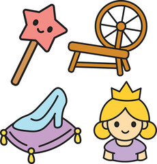 Fairy Tales Cartoon Icon Illustration