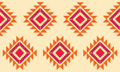 A bold modern tribal geometric pattern with symmetrical shapes and vibrant color contrasts. Perfect for textiles, fashion, and boho-inspired design.