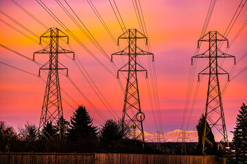 Powerlines at Sunset