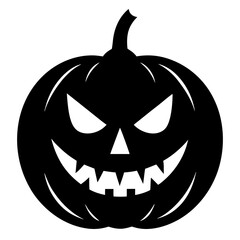 jack o lantern silhouette vector illustration