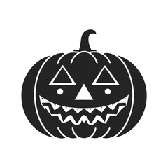 jack o lantern icon  silhouette vector illustration