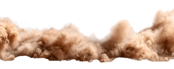 smoke of sand in transparent background