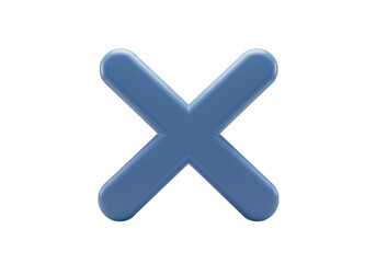 Obraz premium Isolated Blue Cross Shape on Transparent Background Illustration