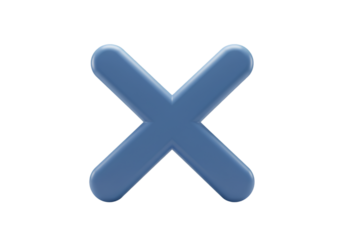 Isolated Blue Cross Shape on Transparent Background Illustration
