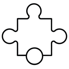 Obraz premium A single jigsaw puzzle piece rendered in perspective showcasing its interlocking edges and dimensional form