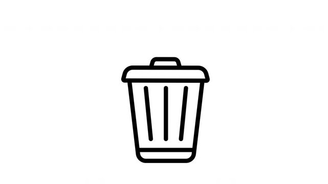 Trash icon illustration video 