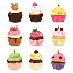 Ice cream pattern. Exquisite vector patterns