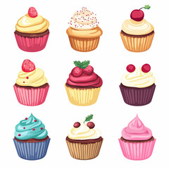 Ice cream pattern. Exquisite vector patterns