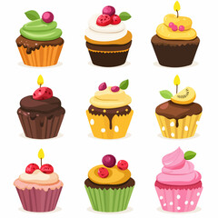 Ice cream pattern. Exquisite vector patterns