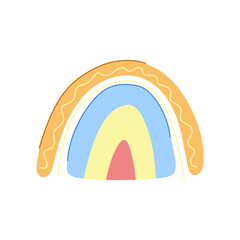 Naklejka premium earthy baby boho rainbow cartoon vector illustration