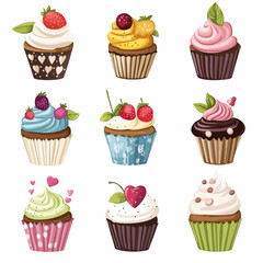 Ice cream pattern. Exquisite vector patterns