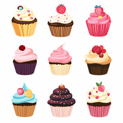 Ice cream pattern. Exquisite vector patterns