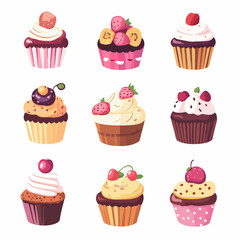 Ice cream pattern. Exquisite vector patterns