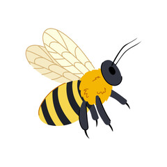 pollination bee cartoon vector illustration