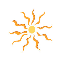 decor boho sun cartoon vector illustration