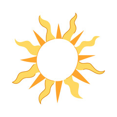 jewelry boho sun cartoon vector illustration