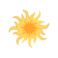 macrame boho sun cartoon vector illustration