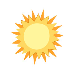 vintage boho sun cartoon vector illustration