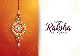 Naklejka premium Happy Raksha Bandhan