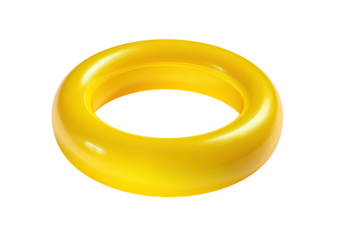 Bright yellow inflatable ring