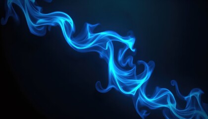 A dark blue smoke background with a black background