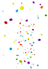 Isolated Colorful Confetti Illustration Overlay on Transparent Background Photo