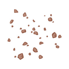 chocolate cookie crumb cartoon vector illustration