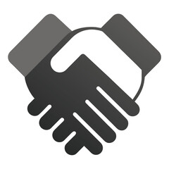 Abstract illustration of a hand with contrasting light and dark gray tones rendered in vector format