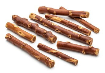 Artisanal wooden twigs for crafts, decorative use, and artistic rustic arrangements