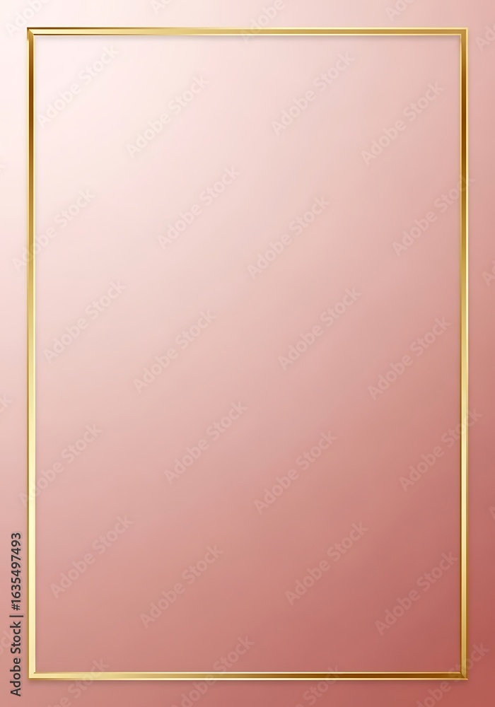 Poster elegant golden frame on a gradient backdrop offering sophisticated design elements