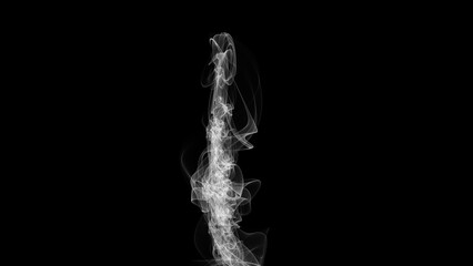 A ghostly wisp of smoke rising like a phantom s breath swirling upwards in ethereal dance minimalist monochrome