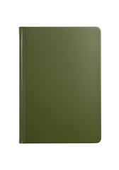 Isolated Green Book With Blank Cover on Transparent Background