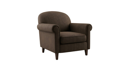 Isolated Brown Armchair On Transparent Background Studio Render