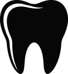 elegant modern detailed professional high quality Transparent Silhouette of a Tooth on a White Background