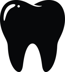 elegant modern detailed professional high quality Transparent Silhouette of a Tooth on a White Background