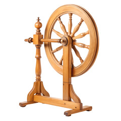 wooden wheel isolated on white