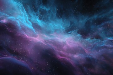 Fototapeta premium Stunning cosmic nebula with vibrant colors and sparkling starlight, perfect for science, space, and abstract design projects, evoke wonder