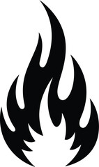 vibrant crisp clean stylish elegant modern detailed professional high quality Flame Silhouette on Transparent Background