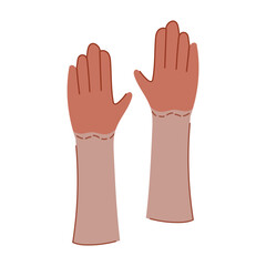 fast leather gloves cartoon vector illustration